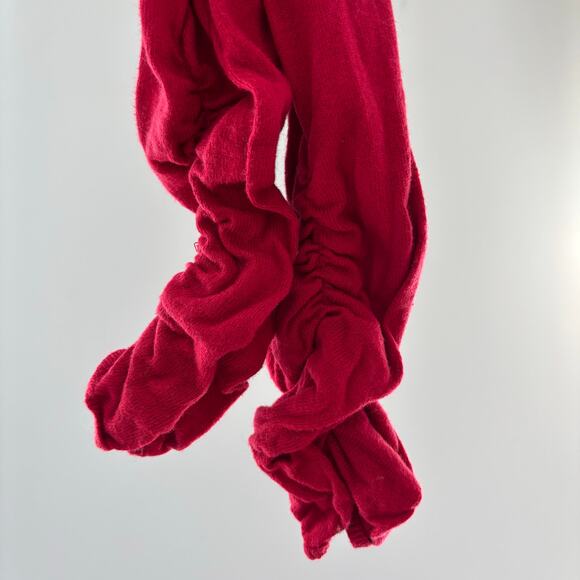 Madison Red Ruffle Cardigan Women Size Medium with Pockets - Picture 3 of 7